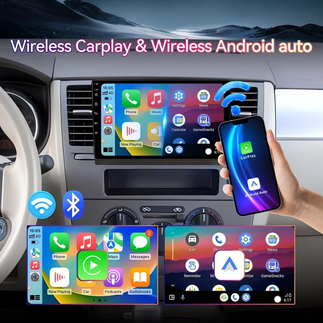 Alt view image 2 of 5 - Android 13 Car Radio Stereo Compatible with Nissan Versa (2005-2010) ^^ 9" IPS Touchscreen ^^ Wireless CarPlay/Android Auto/Mirror Link ^^ GPS Navigation ^^ FM/RDS ^^ IPS/HD Display ^^ AHD Back