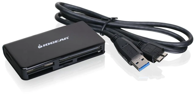 Main image of IOGEAR USB 3.0 Compact Flash Memory Card Reader - Rate Up To 5Gbps - Read 5 Cards Simultaneously - SDXC/SDHC/SD/Micro SDXC/Micro SD/Micro SDHC/M2/MS/CF/UHS-I - Plug N Play - Mac / Win - GFR381