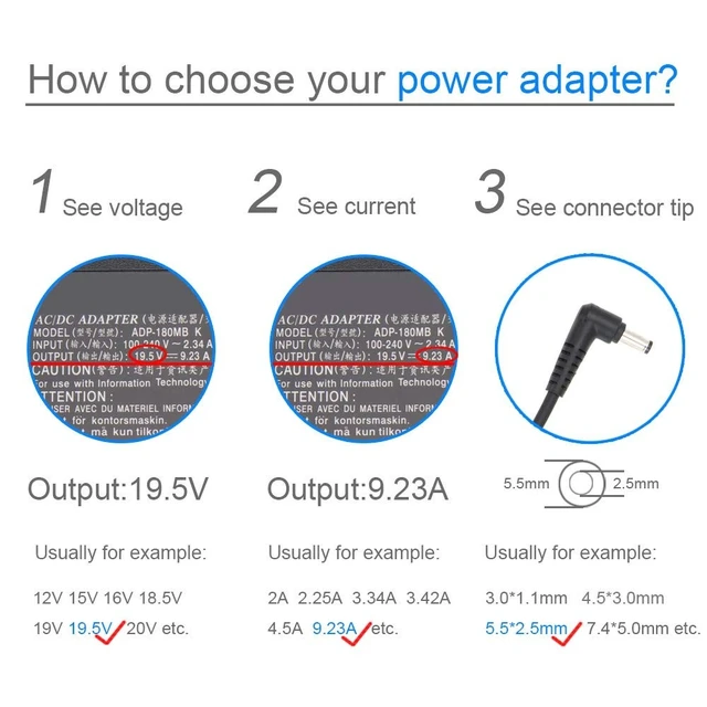 Alt view image 4 of 5 - AC Adapter for Msi Gaming Laptop Charger 180W for Msi Laptop Charger Replacement GS40 GS60 GS70 GS65 GS63 GS63VR GT60 GT70 GL62M GL72M GE60 GE62 GE72 GS73VR for Msi Power Supply