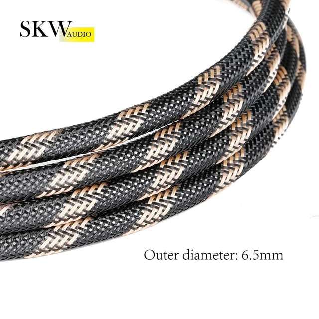 Alt view image 4 of 5 - SKW Mini Toslink to Toslink Male to Male Optical Digital Audio Cable High-Reinforced Transparent Polymer Core Nylon Braided 6.5ft (2M)