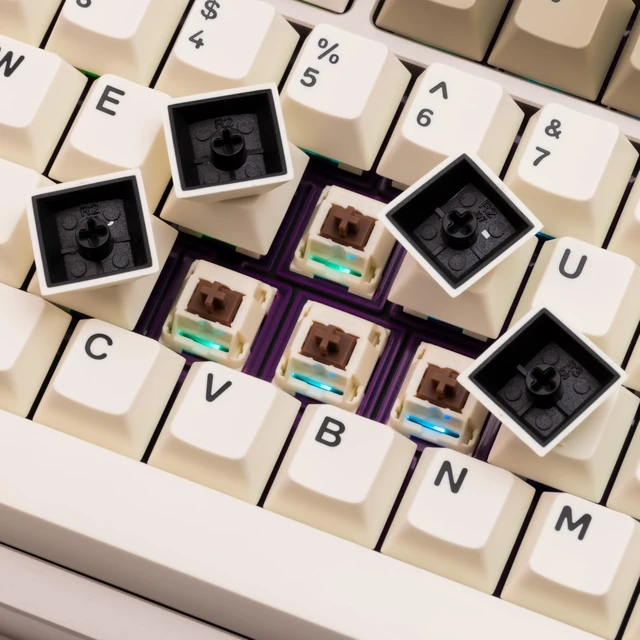 Alt view image 4 of 5 - KIBU WOBKEY Crush80 Reboot TKL Mechanical Keyboard, Tool-Free Quick-Release CNC Aluminum Custom Gaming Keyboard, Tri-Mode Wireless, VIA Programmable RGB, Kailh Cocoa Switch(Pro Warm Silver)