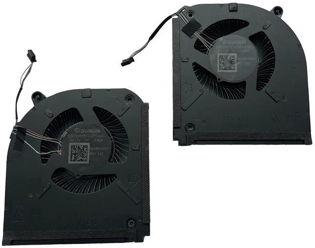 Alt view image 2 of 2 - SYWpcparts CPU & GPU Cooling Fan Set for Sunon - Replaces EG75091S1-C371-S9C EG75091S1-C361-S9C 6033B0142201 6033B0142202 - DC12V