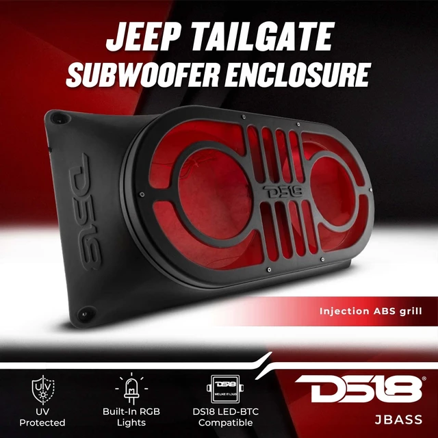 Alt view image 3 of 5 - DS18 JBASS Jeep Wrangler JK, JKU & JL (2007-2019) Shalllow Subwoofer Unloaded 10" Enclosure Box