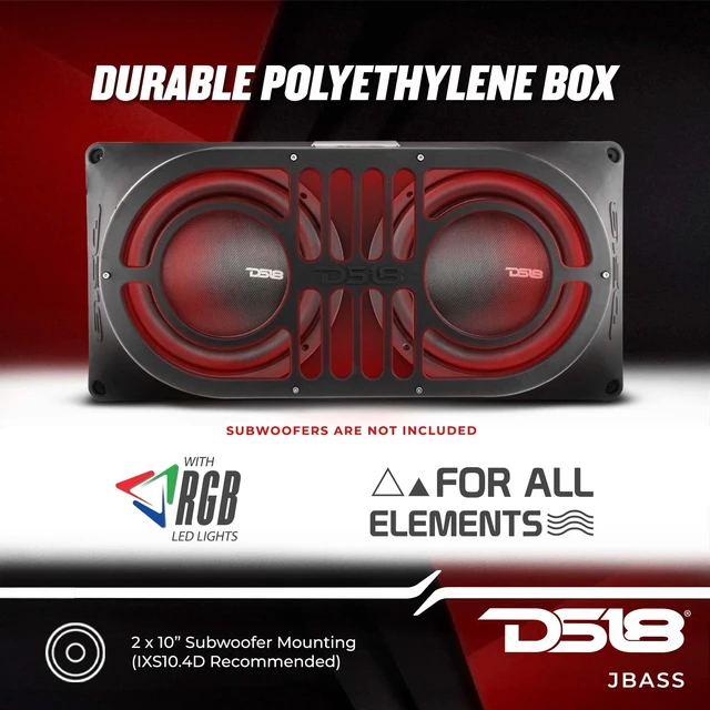 Alt view image 4 of 5 - DS18 JBASS Jeep Wrangler JK, JKU & JL (2007-2019) Shalllow Subwoofer Unloaded 10" Enclosure Box