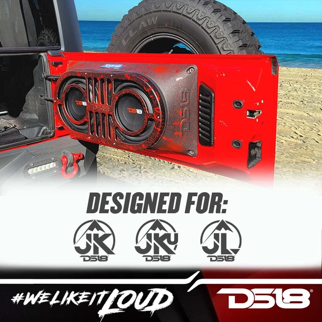 Alt view image 5 of 5 - DS18 JBASS Jeep Wrangler JK, JKU & JL (2007-2019) Shalllow Subwoofer Unloaded 10" Enclosure Box