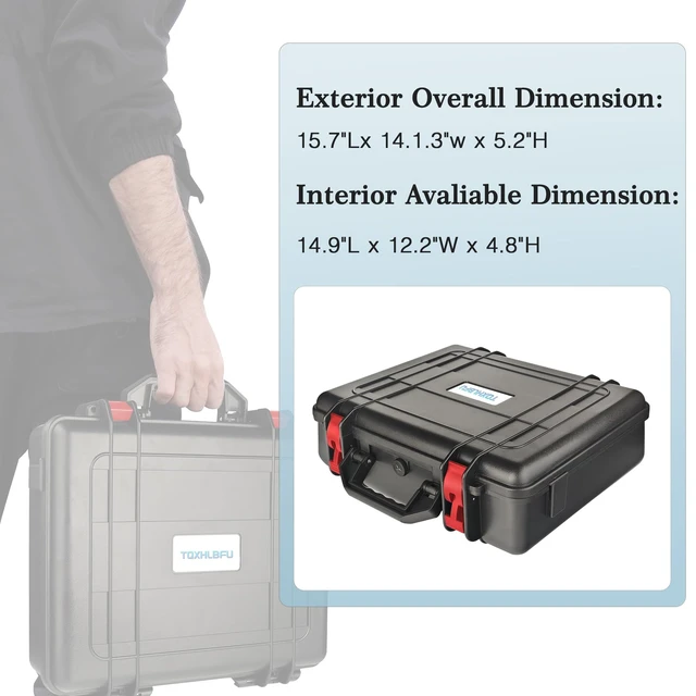 Alt view image 4 of 5 - TQXHLBFU Starlink Mini Case,Hard Case fits Starlink Dish Kit,with Shock Proof Sponge,Water Proof Grade IP67,Precision Cut Foam Protects Starlink Mini,Compatible StarlinkMini Dish and Accessories