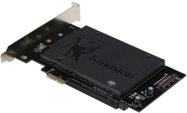 Alt view image 3 of 5 - Sedna - PCI Express (PCIe) Dual 2.5 Inch SATA III (6G) SSD Adapter (Short Double Side SSD Version) (with Built in Power Circuit, no Need SATA Power Connector, Best for Mac), SSD/HDD not Included