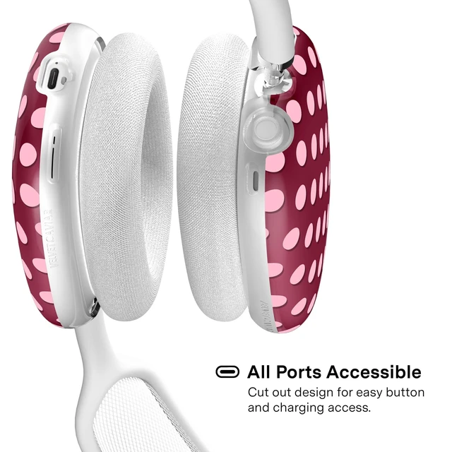 Alt view image 4 of 5 - VELVET CAVIAR Case Cover for AirPods Max 2 & 1 - Cute Protective Headphone Accesssories (Raspberry Polka Dot)