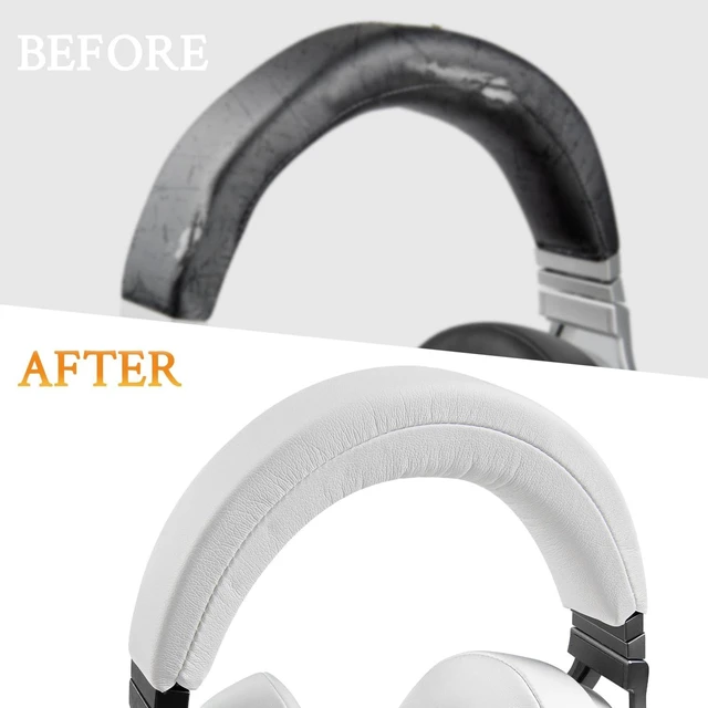 Alt view image 5 of 5 - SOULWIT Replacement Kit for Corsair Virtuoso RGB Wireless XT SE Gaming Headset, Protein Leather Headband Headstrap Pad + Earpad Cushions Pad Repair Part - White