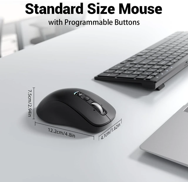 Alt view image 4 of 5 - INFINMIND L511 Wireless Bluetooth Mouse, Multi-Device Programmable Mouse.