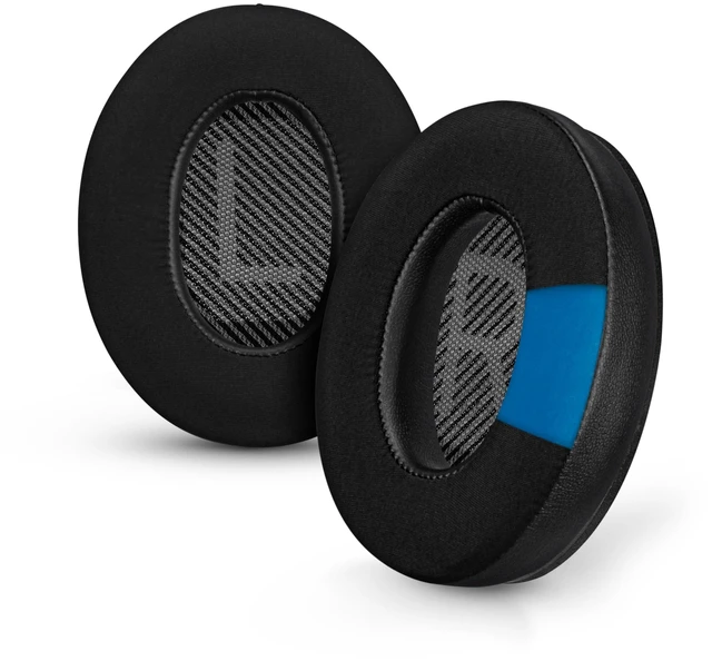 Main image of Hybrid Replacement Earpads for Bose QuietComfort 25 (QC25) Wireless Headphones, Soft Gel, Breathable Fabric w/PU Leather & Memory Foam, Extra Comfort, Easy Install, By Brainwavz (Black)