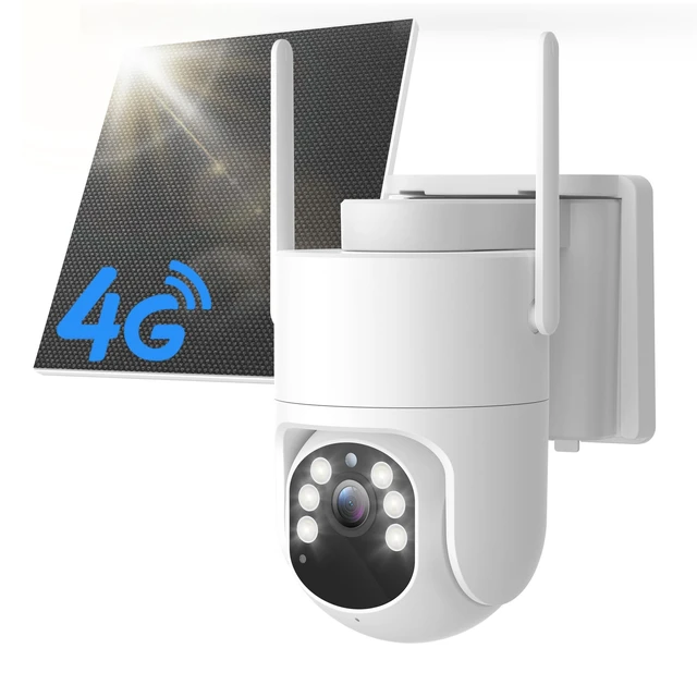 Main image of Voxblend 4G LTE Cellular Security Cameras: Camara de Seguridad Wireless Outdoor, 24/7 AOV Recording 360 Live View Built-in 4G SIM Card, Home Surveillance No WiFi, 10W Solar Powered, 2K HD