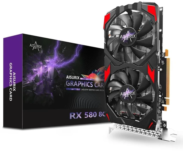 Main image of Kelinx AISURIX RX 580 8GB GDDR5 Graphics Card 2*HDMI/1*DP Gaming GPU