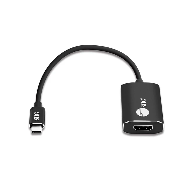 Alt view image 3 of 5 - SIIG CB-TC0C12-S1 USB Type C to 4K HDMI Cable Adapter - Thunderbolt 3 Compatible - Male to Female Converter - Reversible Plug Design - Supports 6.0Gbps Bandwidth