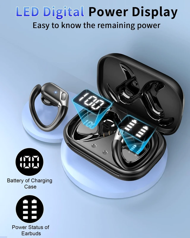 Alt view image 2 of 5 - Wireless Earbuds, 2026 Bluetooth 5.4 Headphones, ENC Noise Canceling Mic