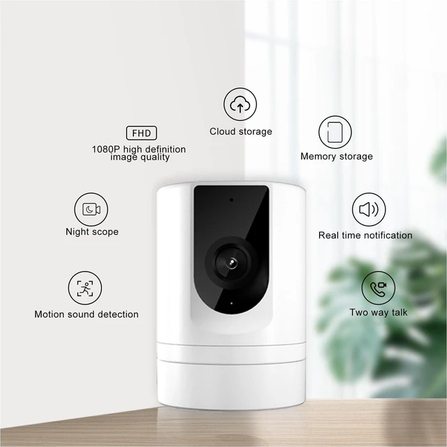 Alt view image 5 of 5 - XUMIUZIY Home Security Camera, 1080P 360 Rotation 2.4GHz Wi Fi Indoor Camera, Two Way Talk, Motion Detection, for Family, Office