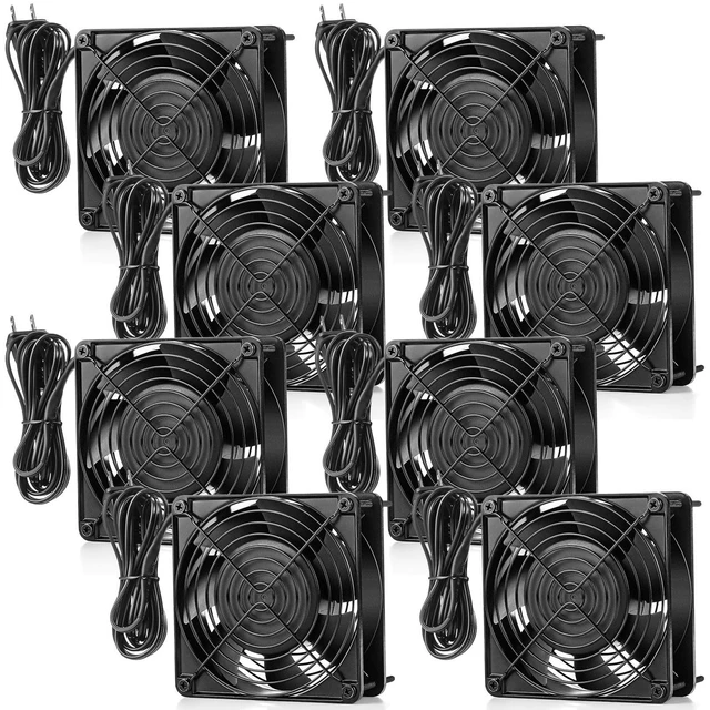 Main image of Glooglitter 120v Ac Cooling Muffin Fans, Exhaust Fans,8 Pack,120mm*38mm