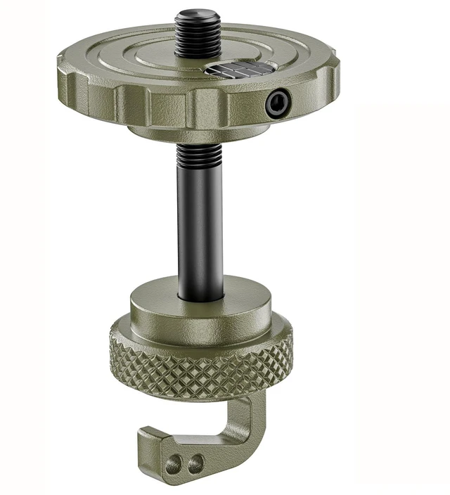 Main image of EVUMO Ball Head Conversion Adapter for BOG DeathGrip Tripod, 6061-T6 Aluminum Converter with 3/8'' UNC Bolt for Upgrading BOG DeathGrip Shooting Tripod (Green)