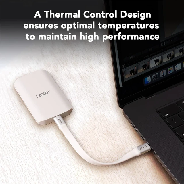 Alt view image 5 of 5 - Lexar 2TB ES5 Magnetic External SSD, Up to 2000MB/s, Compatible w/MagSafe, USB-C Smartphones, iPhone 15/16 or Above, PC, Mac, Supports Apple ProRes & Samsung Pro Video, Silver (LES5XXX002T-RNWNU