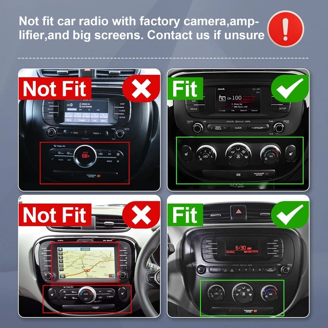 Alt view image 2 of 5 - 9 Inch Linux Touchscreen Car Radio Stereo for Kia Soul 2014-2019 with CarPlay/Android Auto Car Radio, Support Bluetooth,Backup Camera,SWC,FM Radio,Dual USB