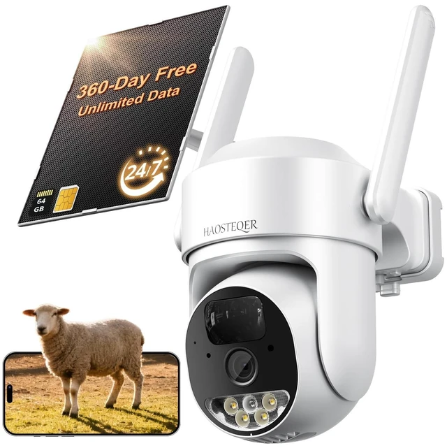 Main image of No Subscription 4G LTE Cellular Security Cameras Wireless Outdoor 2K HD