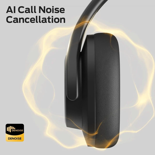 Alt view image 4 of 5 - Oraolo Mission 200 Bluetooth Headphones, Over-Ear Bluetooth 5.3 Headset, 3 EQ Modes 60H Playtime, Low Latency HiFi Deep Bass for PC Cellphone Home Black