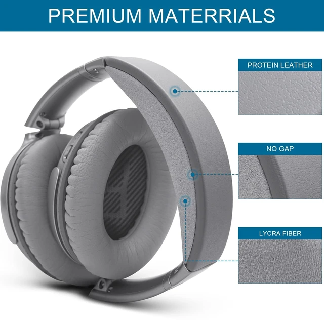 Alt view image 4 of 5 - GEVO Ear Pads & Headband Replacement Kit for Bose QC35/QC35 ii - Silver
