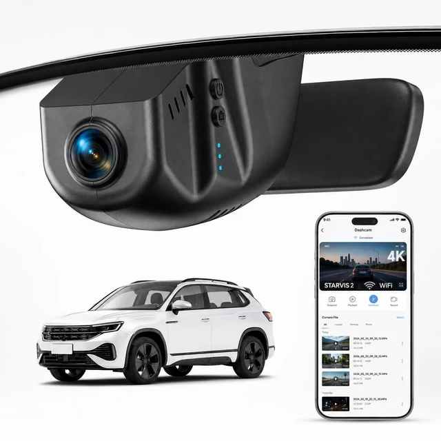 Main image of OVAMAN OEM-Fit 4K Dash Cam for Atlas 2018-2026/Cross Sport 2020-2026, 64GB
