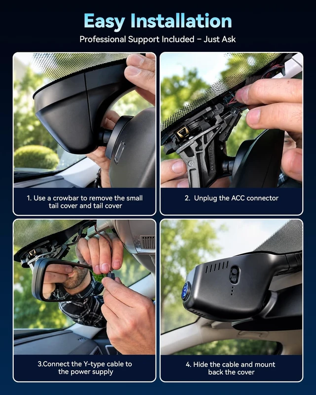 Alt view image 3 of 5 - OVAMAN OEM-Fit 4K Dash Cam for Atlas 2018-2026/Cross Sport 2020-2026, 64GB