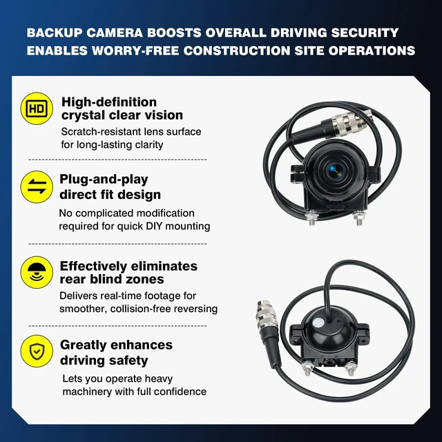 Alt view image 5 of 5 - Backup Camera Replacement Part 3366684 336-6684 Compatible with Caterpillar CAT
