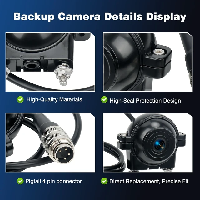 Alt view image 4 of 5 - Backup Camera Replacement Part 3366684 336-6684 Compatible with Caterpillar CAT