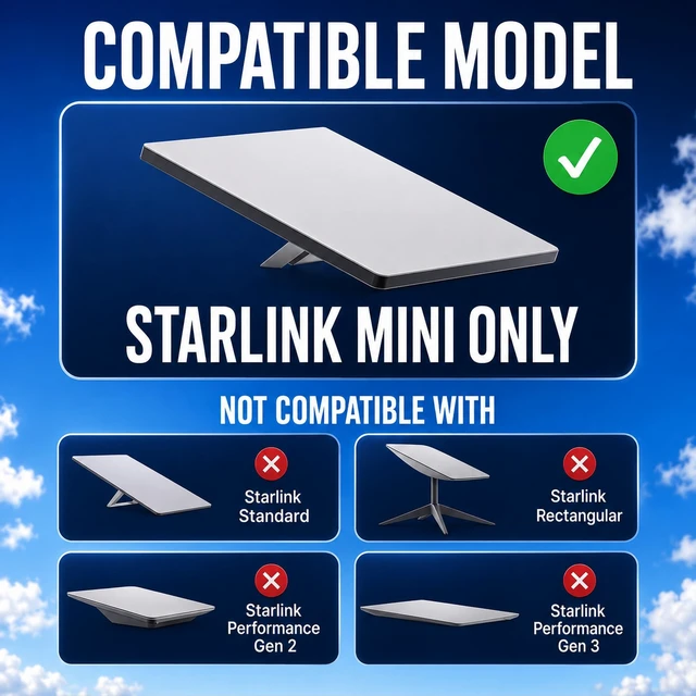Alt view image 3 of 5 - Starlink Mini 10FT Ground Pole Mount, Mini Mounting Kit with Pipe Adapter