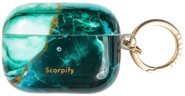 Main image of SCORPIFY for AirPods Pro 3 Case (3rd Generation, 2025) with Keychain, Compatible with Apple AirPod Pro 3, Cute Hard Shell Cover, Wireless Charging Earbuds Case for Women - Emerald Gre