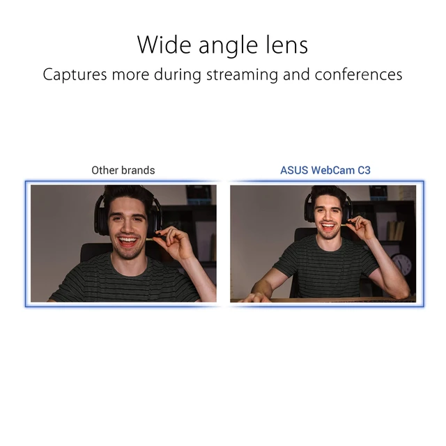 Alt view image 3 of 5 - ASUS Webcam C3 1080p HD USB Camera - Beamforming Microphone, Tilt-Adjustable, 360 Degree Rotation, Wide Field of View, Compatible with Skype, Microsoft Teams and Zoom