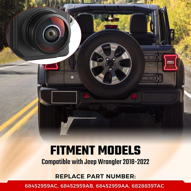 Alt view image 2 of 5 - 68452959AC Rear View Backup Assist Camera Fits for Jeep Wrangler 2018-2022