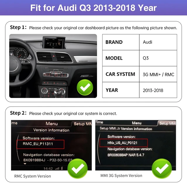 Alt view image 2 of 5 - Road Top 12.3" CarPlay Screen for Audi Q3 2013-2018 Year