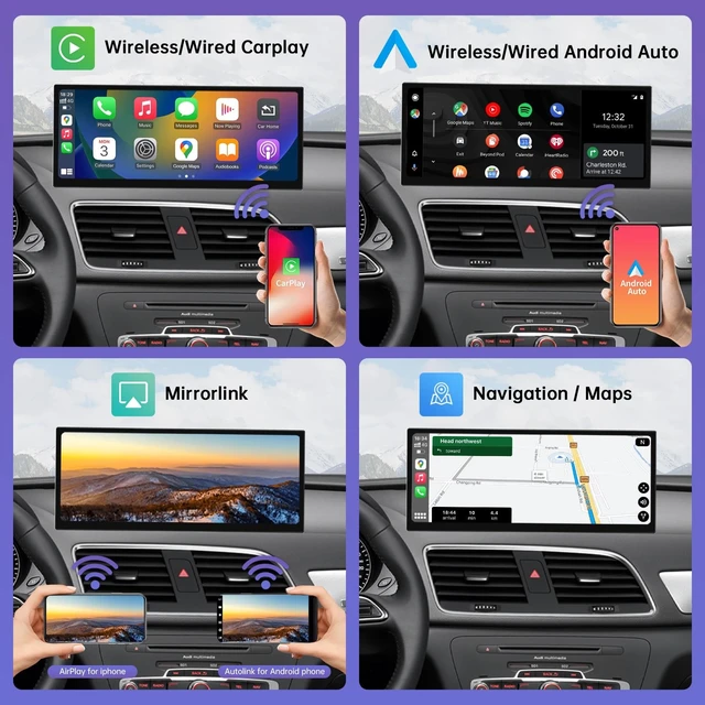 Alt view image 4 of 5 - Road Top 12.3" CarPlay Screen for Audi Q3 2013-2018 Year