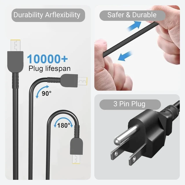Alt view image 2 of 5 - 300W Laptop Charger Fit for Lenovo Legion 5 5i 5P 7 7i pro 15 16 17 R9000P R9000K Y9000K Y9000X ADL300SDC3A GX21F23045 SA10R16956 5A10W86289 AC 20V 15A Power Adapter