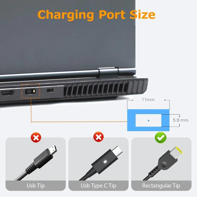 Alt view image 3 of 5 - 300W Laptop Charger Fit for Lenovo Legion 5 5i 5P 7 7i pro 15 16 17 R9000P R9000K Y9000K Y9000X ADL300SDC3A GX21F23045 SA10R16956 5A10W86289 AC 20V 15A Power Adapter