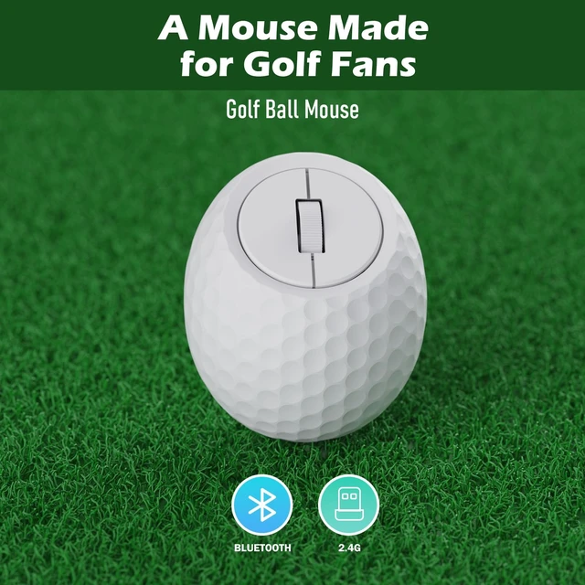 Alt view image 2 of 5 - Whalices 52 Golf Mini Wireless Mouse, 2.4G & Bluetooth Rechargeable Gift
