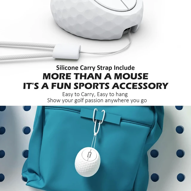 Alt view image 5 of 5 - Whalices 52 Golf Mini Wireless Mouse, 2.4G & Bluetooth Rechargeable Gift