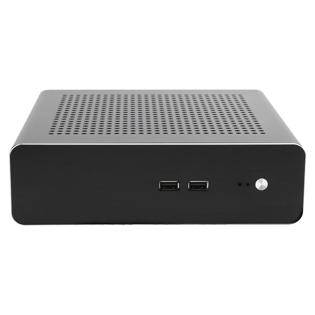 Alt view image 2 of 5 - Zunate Mini ITX Gaming PC Case - Full Aluminum HTPC Chassis for 170x170mm Motherboard, Compact Design with USB 2.0 Port and Enhanced Cooling System