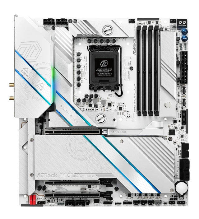 Alt view image 2 of 5 - ASRock Z890 Taichi Aqua Intel Core Ultra LGA1851 RL-ILM DDR5 9200 MHz 256 GB EATX Motherboard Thunderbolt Wi-Fi 7