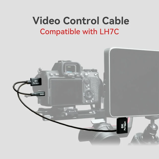 Alt view image 2 of 4 - Portkeys 8K HDMI Cable 48Gbps High Speed HDMI 2.1 Cord 2.5mm OD Ultra Thin Video Control Cable Compatible with LH7C for S0NY ZVE1/ZV-1/A9II/A6700/A7CII, CAN0N R5/R6/R6II/R7/R8, etc (TA05B, 50cm)