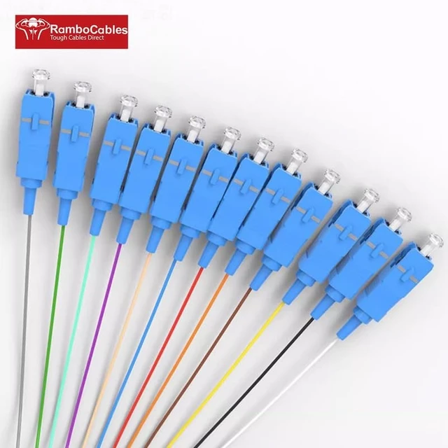 Alt view image 3 of 5 - RamboCables-12 Strand OS2 Singlemode Fiber Optic Pigtail SC/UPC, 4.9ft/1.5m