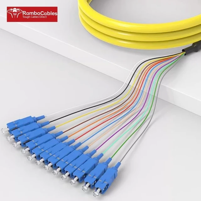 Alt view image 2 of 5 - RamboCables-12 Strand OS2 Singlemode Fiber Optic Pigtail SC/UPC, 4.9ft/1.5m