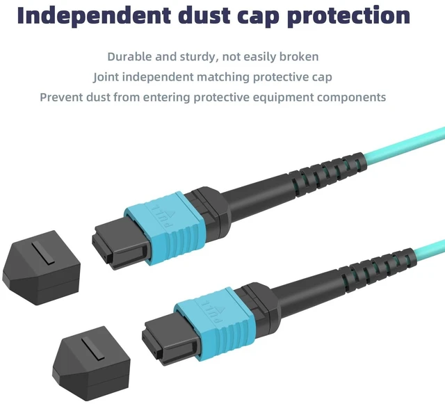Alt view image 5 of 5 - lidkew MPO-MPO 25m OM3 Fiber Patch Cable,82.5ft 12-Core Multimode Fiber Optic,LSZH Jacket Optical Cable,40G/40GBASE-SR4, MTP Compatible for QSFP+ Transceivers,Data Center
