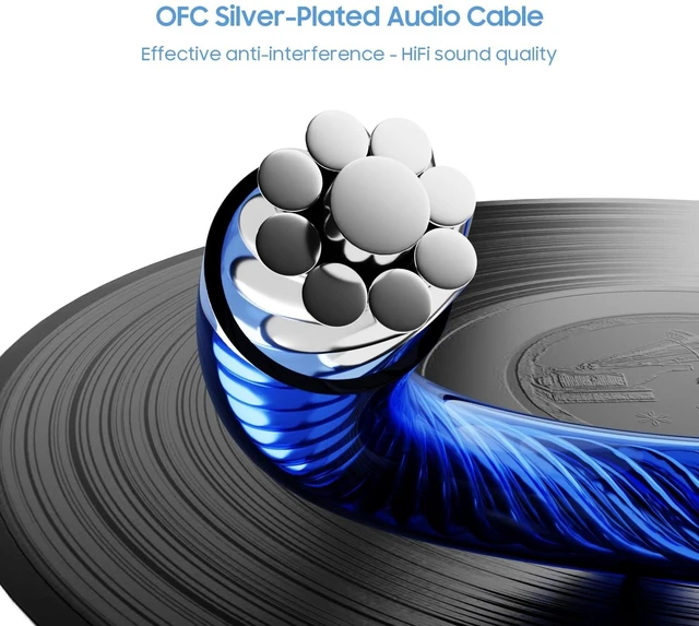 Alt view image 3 of 5 - BASN SC100 Silver Plated Earphone Cable, 1.5m MMCX Detachable Cable for in-Ear Monitors - Designed for BASN Series IEMs Including Bsinger & Bmaster