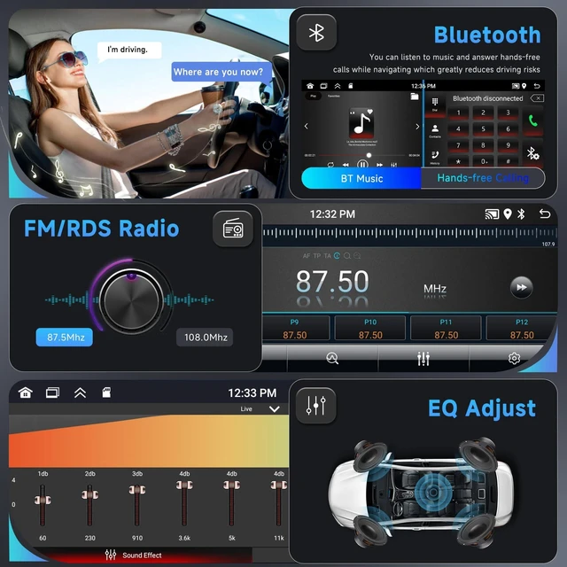 Alt view image 5 of 5 - Android Car Stereo for Jeep Wrangler JK 2007-2015/Dodge Ram 1500 2009-2011