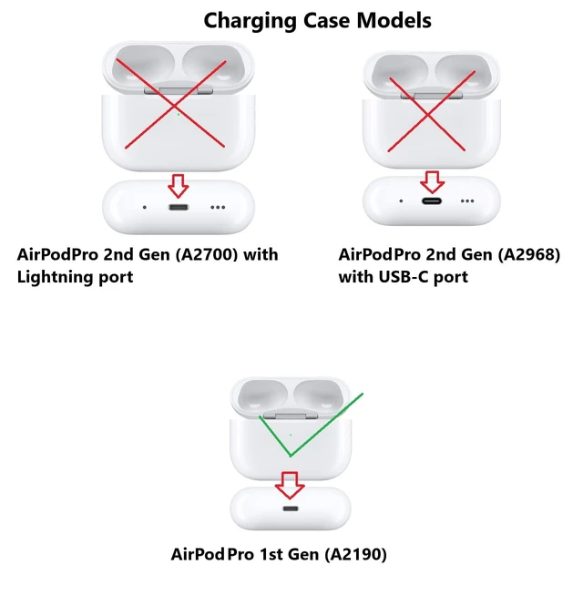 Alt view image 3 of 5 - OEM A2190 Charging Case Replacement for AirPod Pro (1st Generation), Original Single Cover Only for AirPods Pro, Compatible with A2083, A2084 Earbuds (No Earbuds)